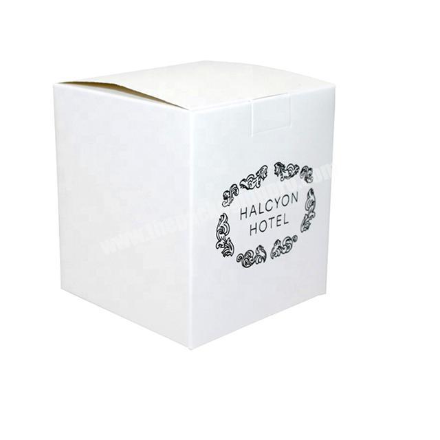 Wholesale price  customized logo luxury handmade cardboard white matte candle box packaging