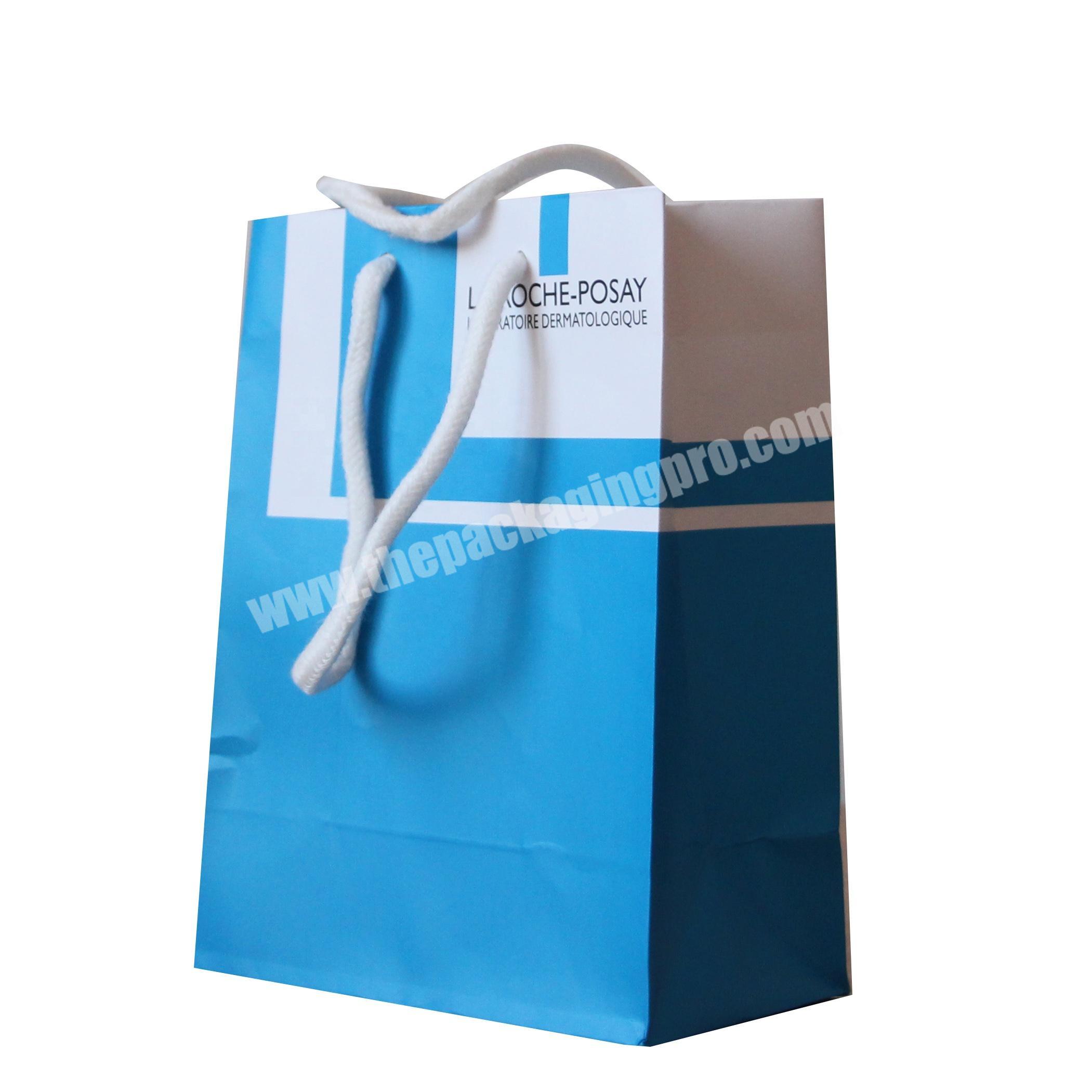 Customized Printed Logo Colorful Kraft Gift Craft Shopping Paper Bag With Handles