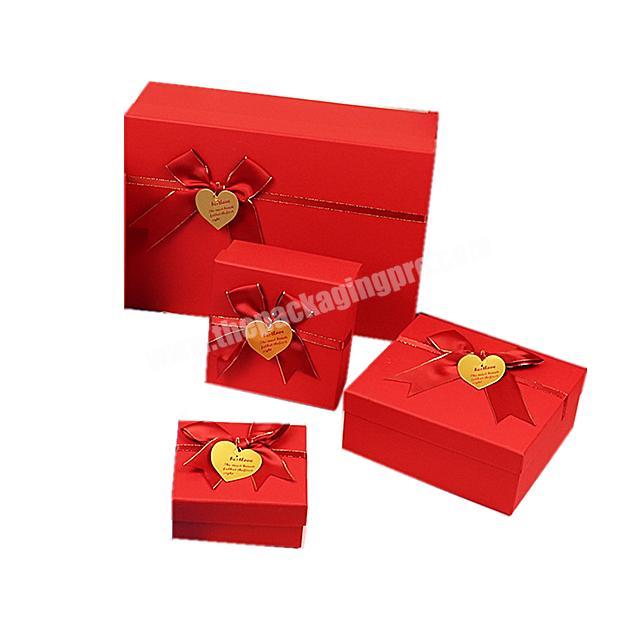 Personalized Customized  private label red gift box Free design  different szie paper boxes