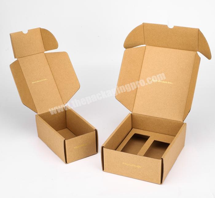 Wholesale custom printed biodegradable cosmetic containers cardboard shipping box skincare gift flute e-commerce box packaging