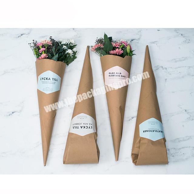 Christmas custom printed rolling flower brown kraft sheets packaging wrapping papers