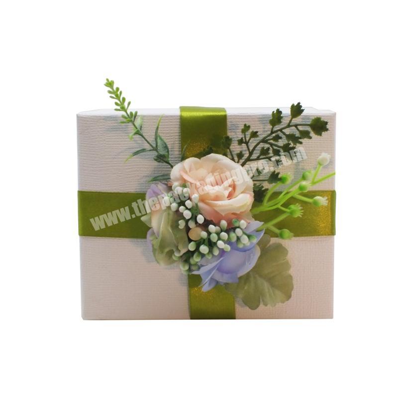 Fashion Packing Paper Packaging Mini Marble Rectangle Magnet Recycle Custom Luxury Flower Gift Box