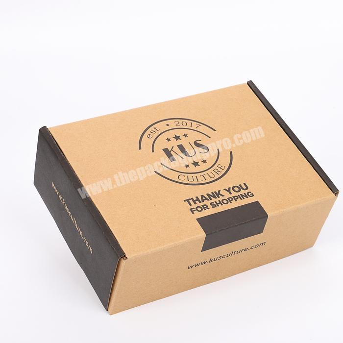 Biodegradable Recycled Brown Paper Kraft Package Hair Extension Ecommerce Shipping Deluxe Literature Mailer Boxes