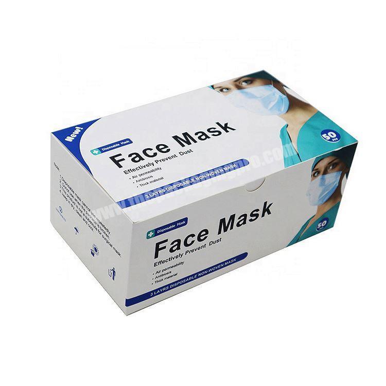 Wholesale Cheap High Quality Custom Printing Disposable Face Mask Packing Box