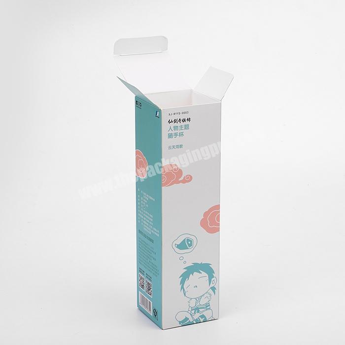 custom logo and size water bottle box retail cardboard box manufacturers supply water bottle pepar packaging box