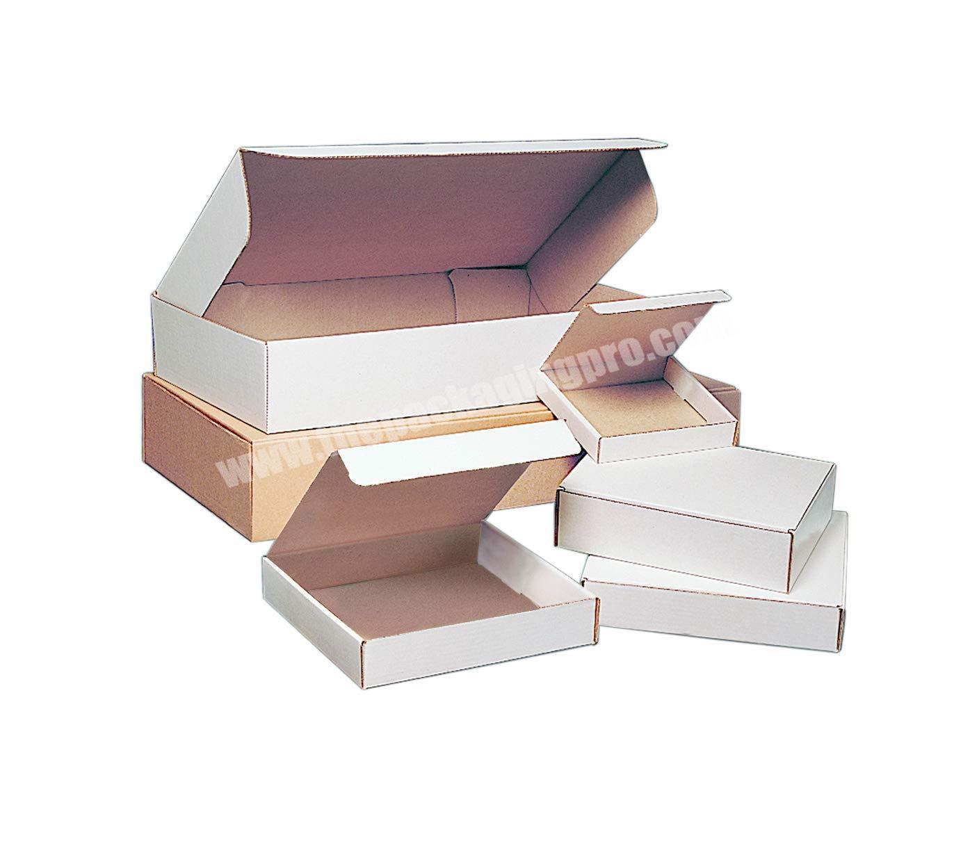 High quality Recycled  Cheap Kraft white packaging paper corrugated carton shipping packaging box custom mailer box