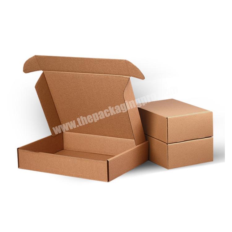 Custom Printed Flute Kraft Packaging Box Corrugated Cardboard Shipping Mailer White Tab Locking Literature Mailing Box