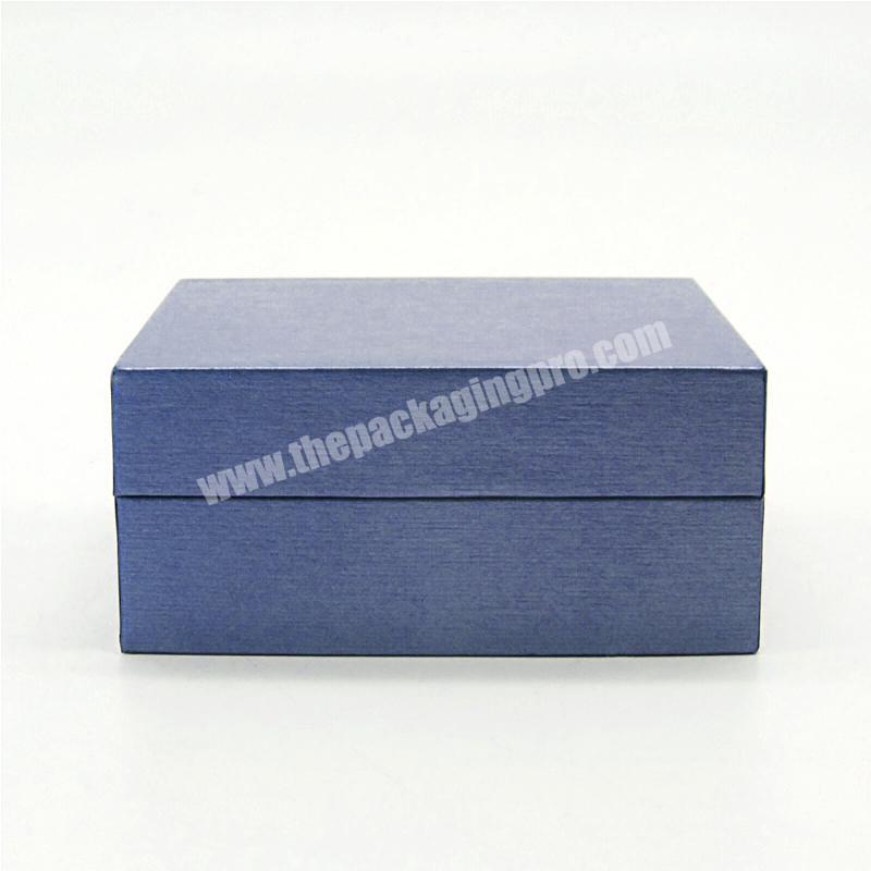 customized jewelry box logo and set luxury blue color