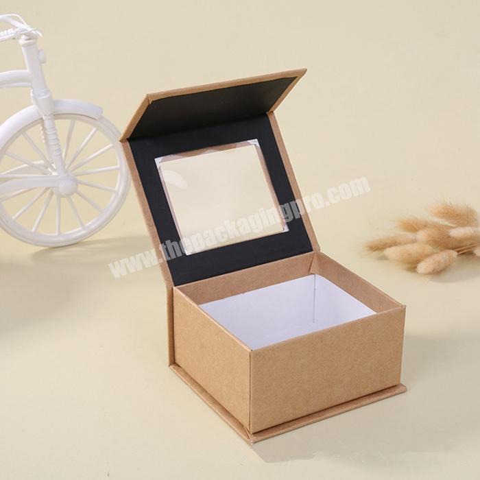 High Quality Original Kraft Cardboard Gift Packaging Flip Top Paper Magnetic Closure Box