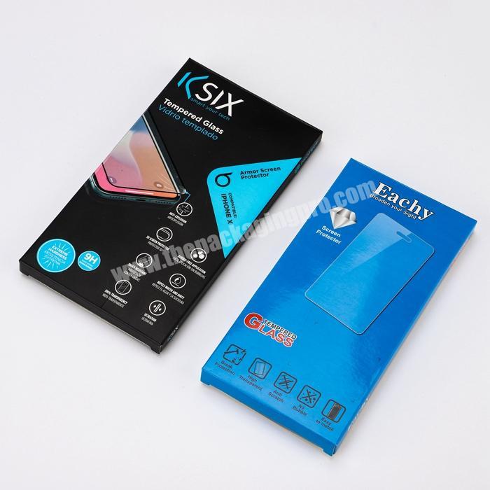 Logo Printed Custom Cardboard Box Screen Protector Packaging Box Phone Accessories Paper Packaging