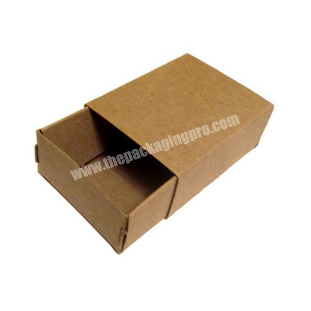 Custom Size Logo Print Available Square Plain Brown Kraft Paper Matchbox