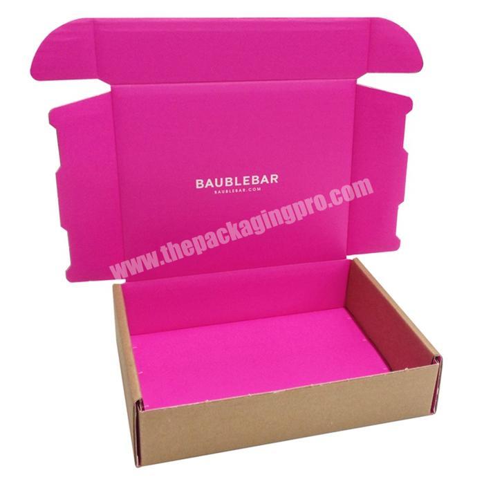Wholesale Custom Both Sides Full Color Printing E Flute Cardboard Postage Box Tuck Top Mailing Shipper Paper Boxes