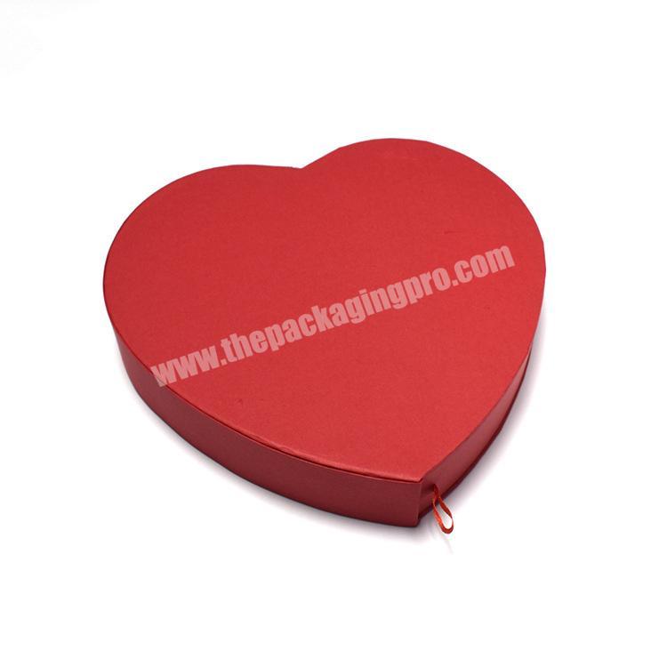 Custom Logo Heart Shape Red Sliding Chocolate Packaging Box