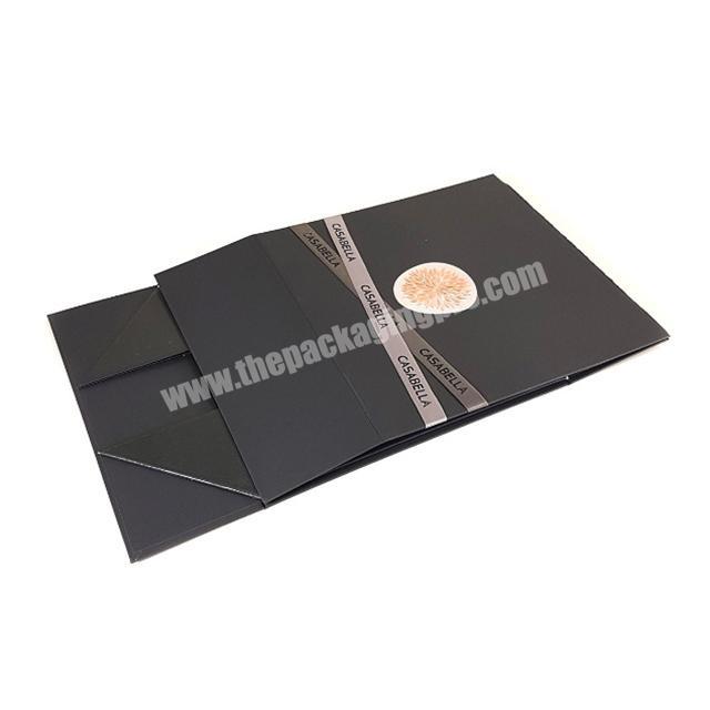 High Quality Custom Luxury Rigid Cardboard Packaging Magnetic Folding Paper Gift Box flat shipping