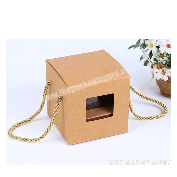 Custom Design brown recycled kraft paper Foldable Carton Packaging Box With Plastic window for honey packaging