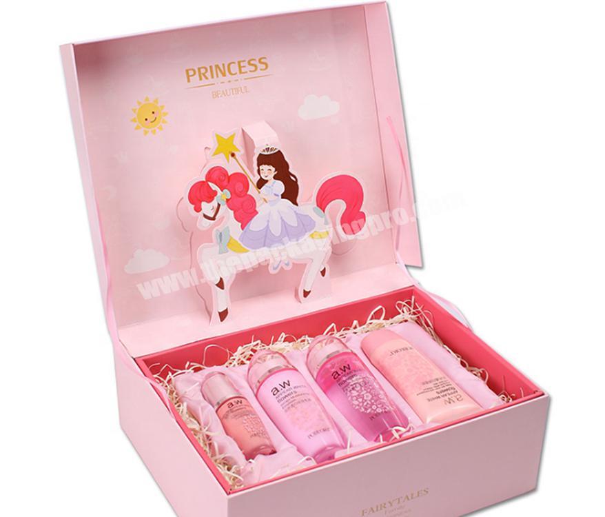 Custom design high quality blank cute fancy cosmetics case moisturizing cream face wash skin care packing paper gift box
