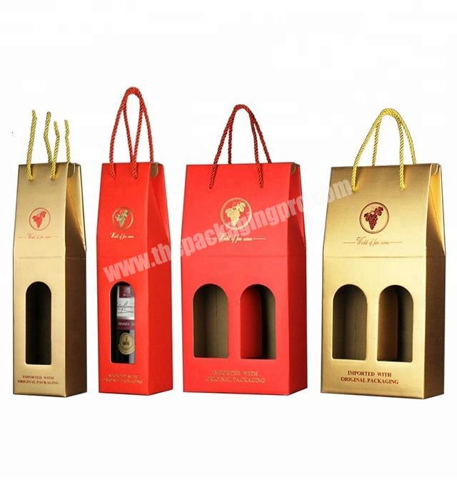 customized design   printed kraft paper wine gift bag