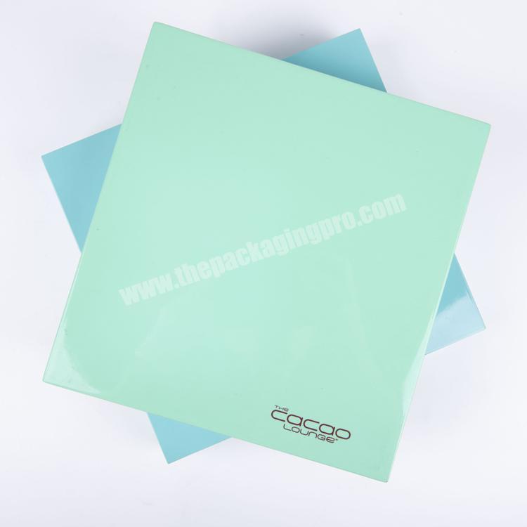 Wholesale Custom Best Blue Green Wood Chocolate Gift Box Manufacturers