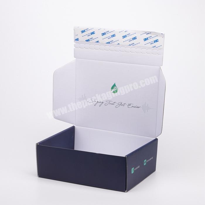 Full Color Printing Double Side Custom Zip Lock Shipping Mailer Box Self Seal Corrugated Packaging Boxes for Mailing