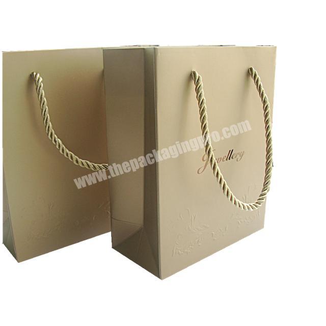 China Manufacturers Wholesale Custom Printing Cheap Glossy Embossed Paper Jewelry Bag