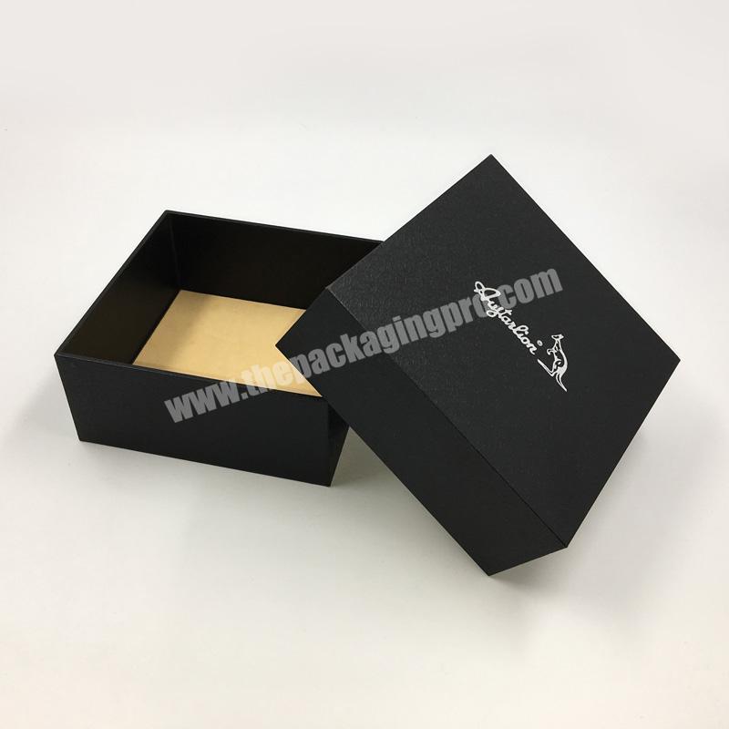 Custom Logo Luxury Preserved Roses Rigid Small Paperboard Black Gift Paper Box