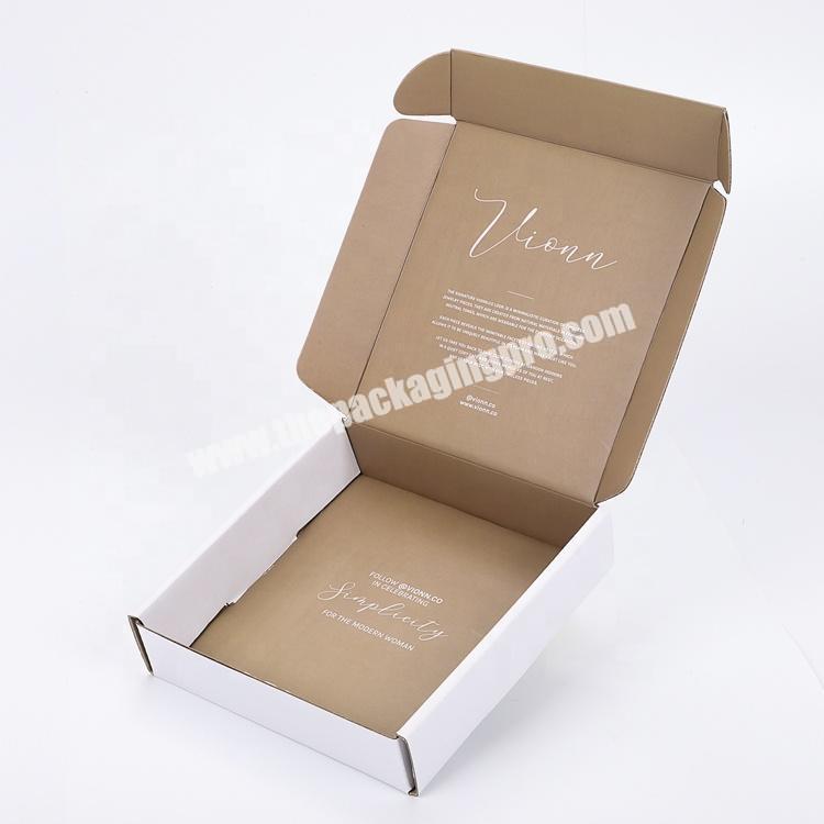 Custom Printed Logo Amazon Products Packing White Single Wall Corrugated Mailers Box Cardboard Carton For Shipping Clothing