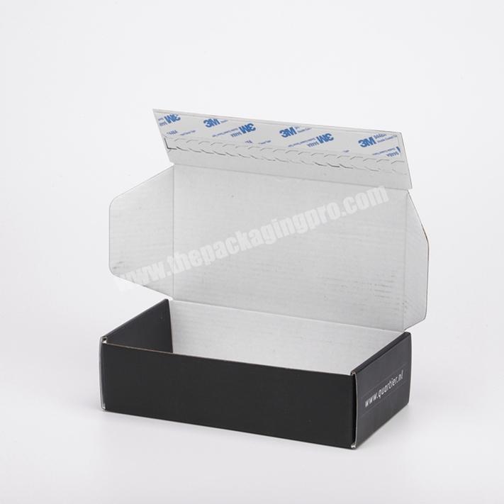 Self sealing recycled cardboard boxes double sides printed corrugated evening dress mailer shipping packaging