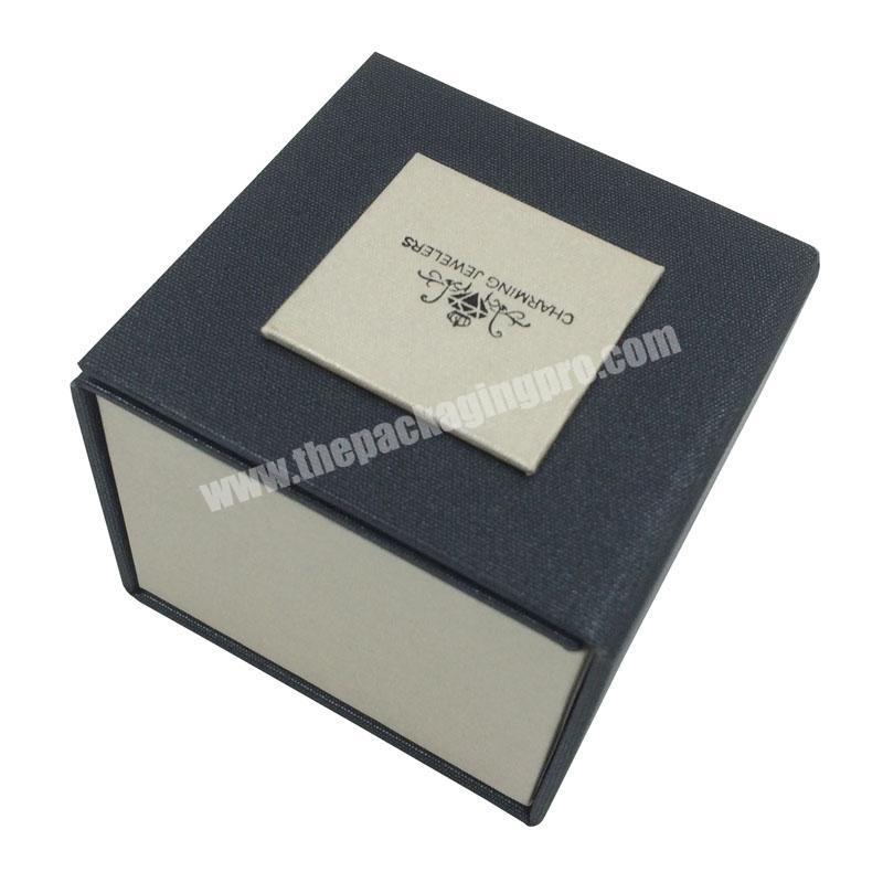 Cardboard Ring Box With Sponge Insert In Magnetic Closure Ring Box