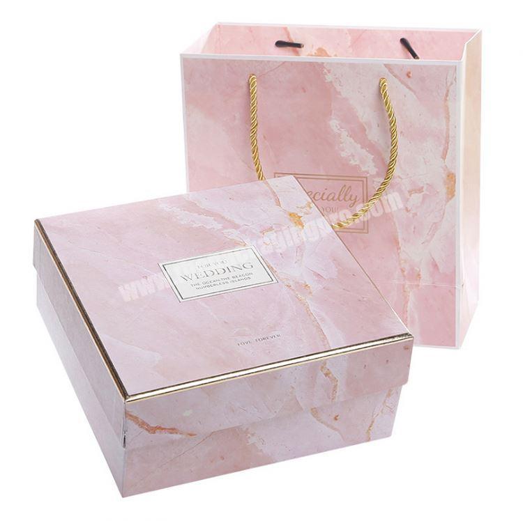 2020Eco-Friendly New Designed Creative Wedding Pink Gift Package Boxes