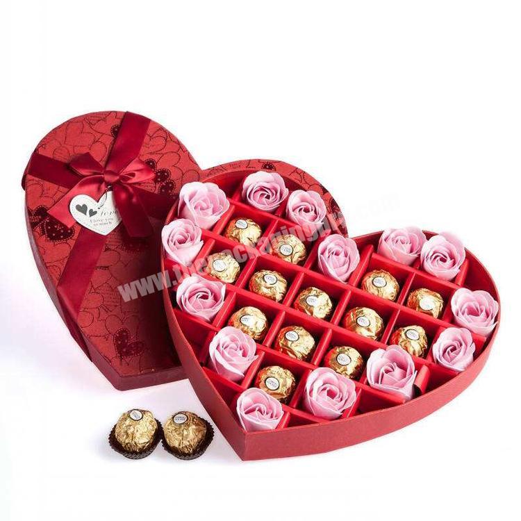 China Oem Empty Insert Heart Shape Chocolate Box With Inserts
