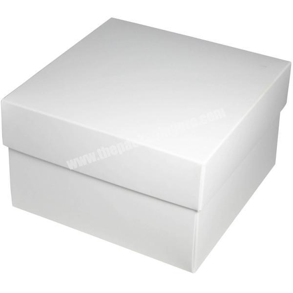 Customized product packaging small white box packaging, plain white paper box, white cardboard box with lid