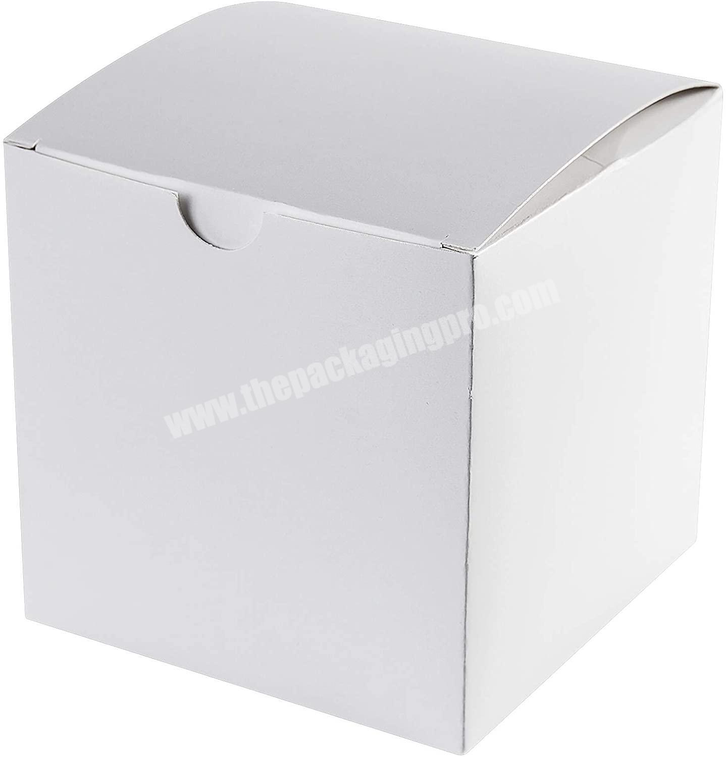 Customized Disposable Kraft Cardboard Kraft Paper Crafting Cube Cupcake Gift Decorative Wrap Packing White Boxes packaging