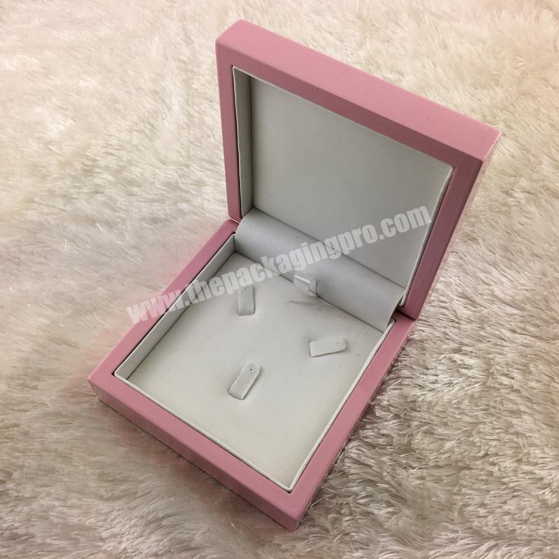 Luxury Custom Printed Wood Light Pink Jewelry Box