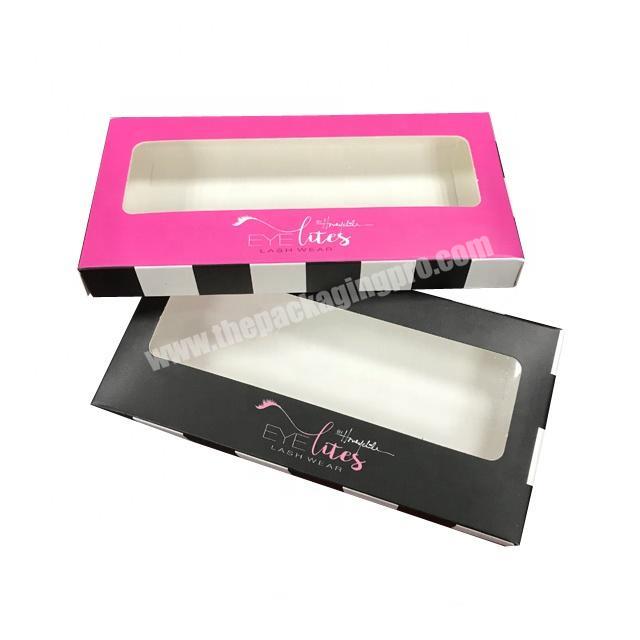 Custom Private Label Pink Paper Small Packaging Box For Eyelash