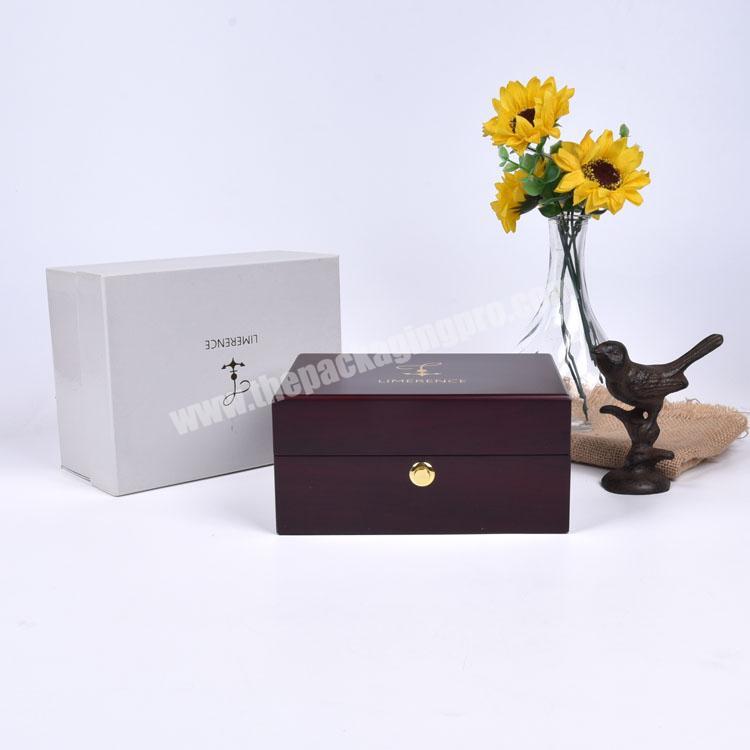 Luxury High End Custom Brown Matte Finishing Wood Lacquer Watch Box