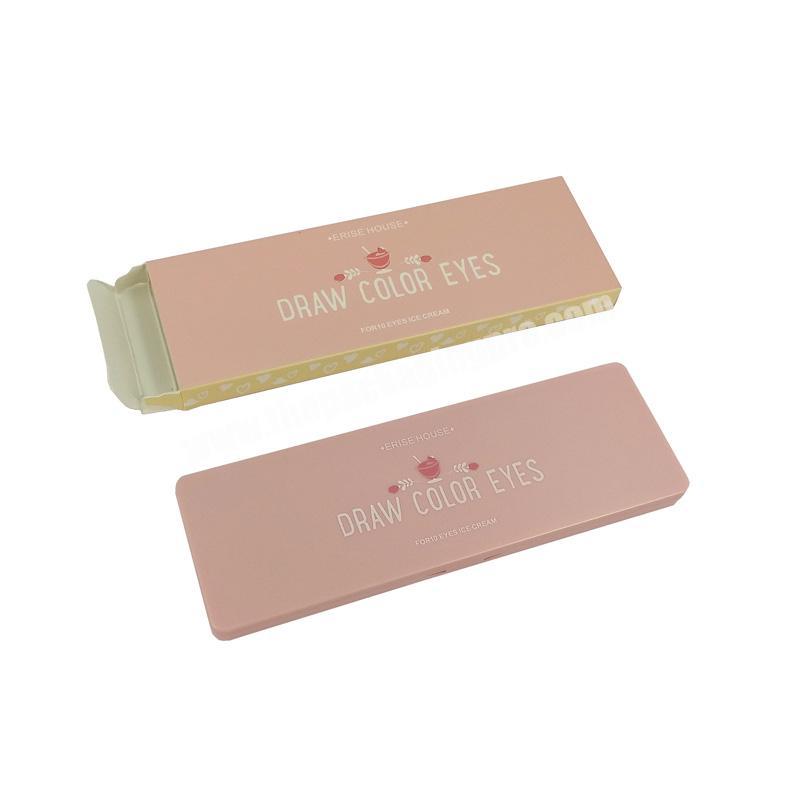 Custom Pink CMYK Empty Paper Eyeshadow Palette Packaging Box