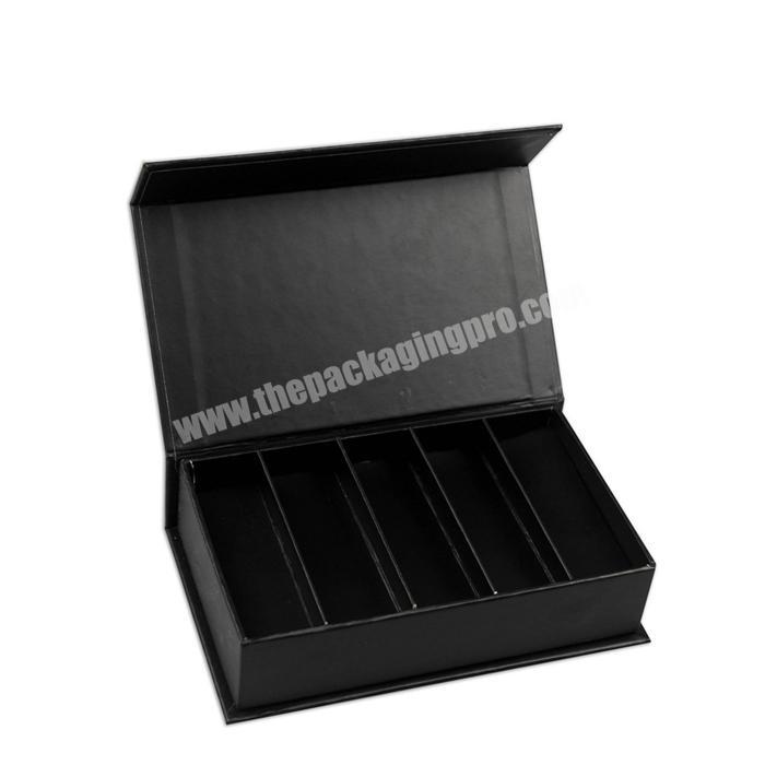 High Quality Book Shaped Flip Top Paperboard Magnetic Closure Gift Box with Compartments