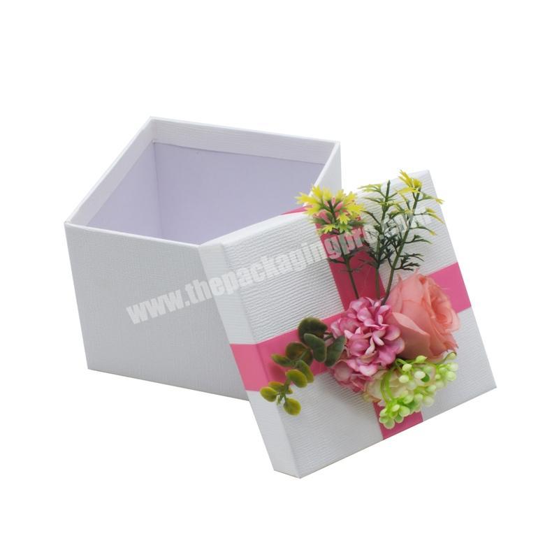 In Hexagon Hat For Custom Wholesale Wedding Grey Velvet Exquisite Luxury Paper Tube 8 Flower Gift Box