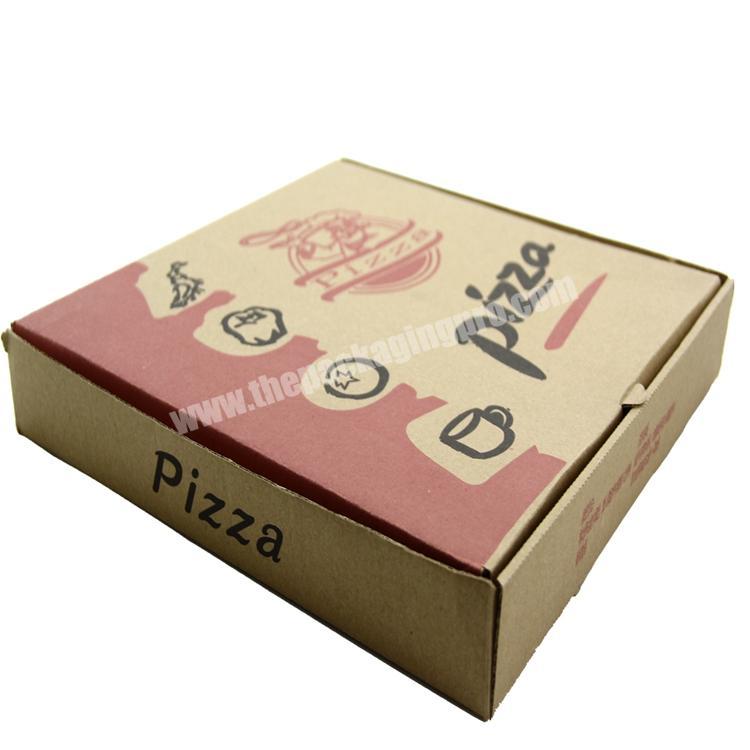 Cheep brown kraft paper packaging box pizza corrugated carton custom printed mini packing mailer box