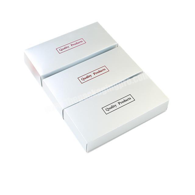Wholesale Luxury Fashion cardboard white glossy rectangle paper boxes with own your  logo