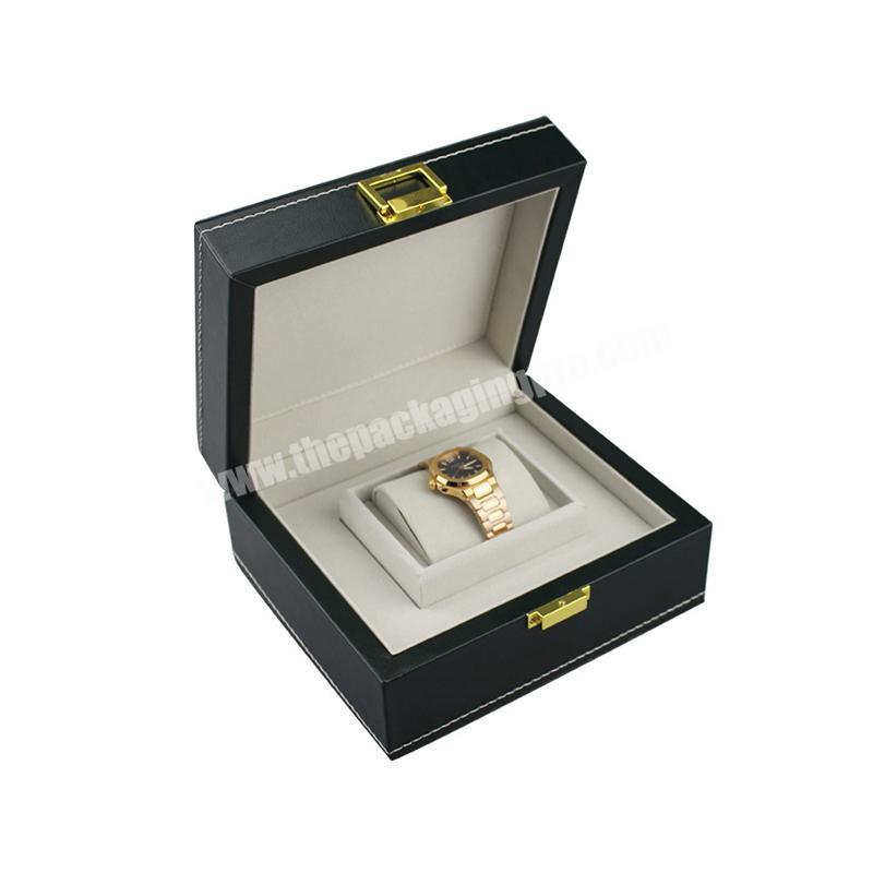 Custom Luxury Customize Black PU Leather Watch Packing Box