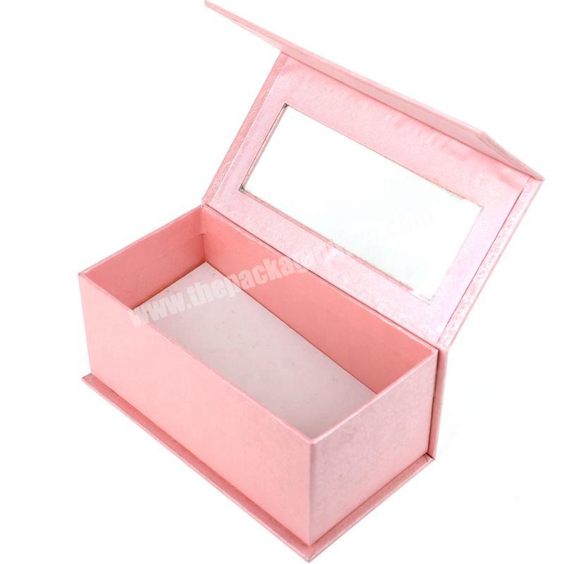 Luxury Fancy Pink Color Packaging Custom Magnetic Box With PVC Window