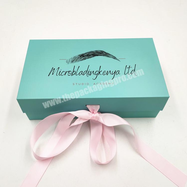 Custom luxury box packaging paper magnetic gift boxes with ribbon for clothes jewelry bottles