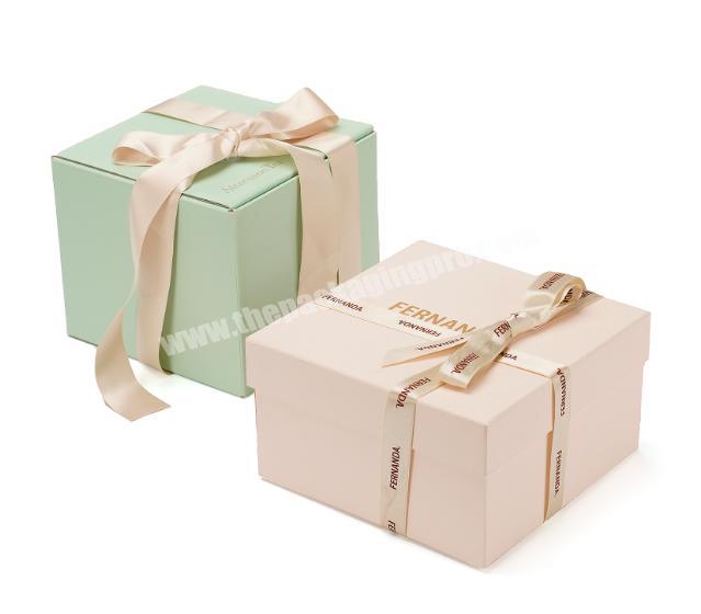 Excellent Service Custom  Cardboard Gift Luxury Paper Big New Woman Ribbon Wedding Dress Packaging Boxes Oem