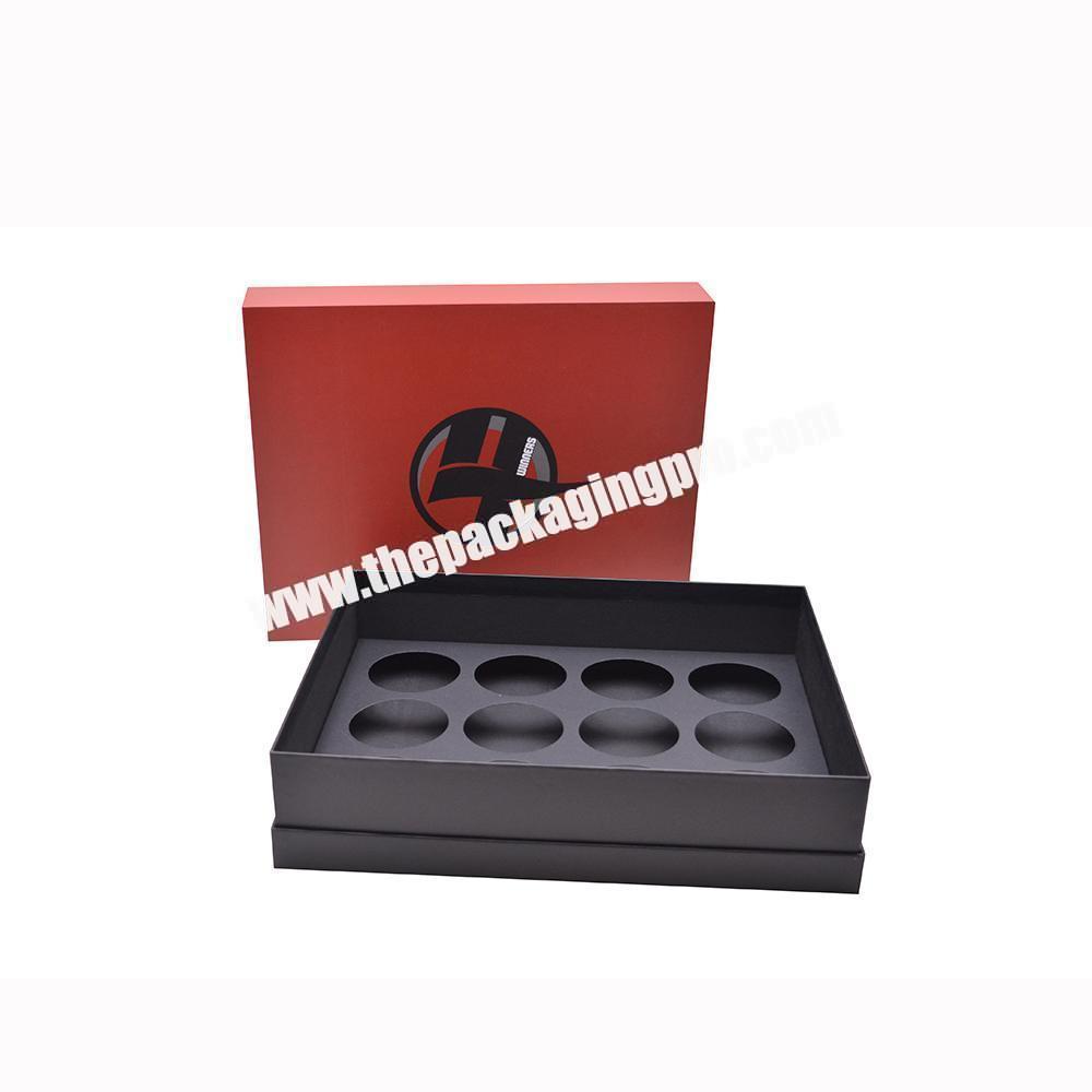 OEM handmade chocolate packaging boxes 2 piece gift box with insert for golf balls