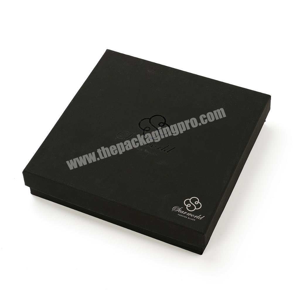 Small gift boxes Kraft paper 120gsm black touch paper box customize high quality paper box for jewelry wholesale
