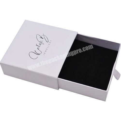 Wholesale Custom Spot UV Paper Cardboard Drawer Sliding Box Gift Packaging Box With Ribbon For Cabinet Jewelry Box