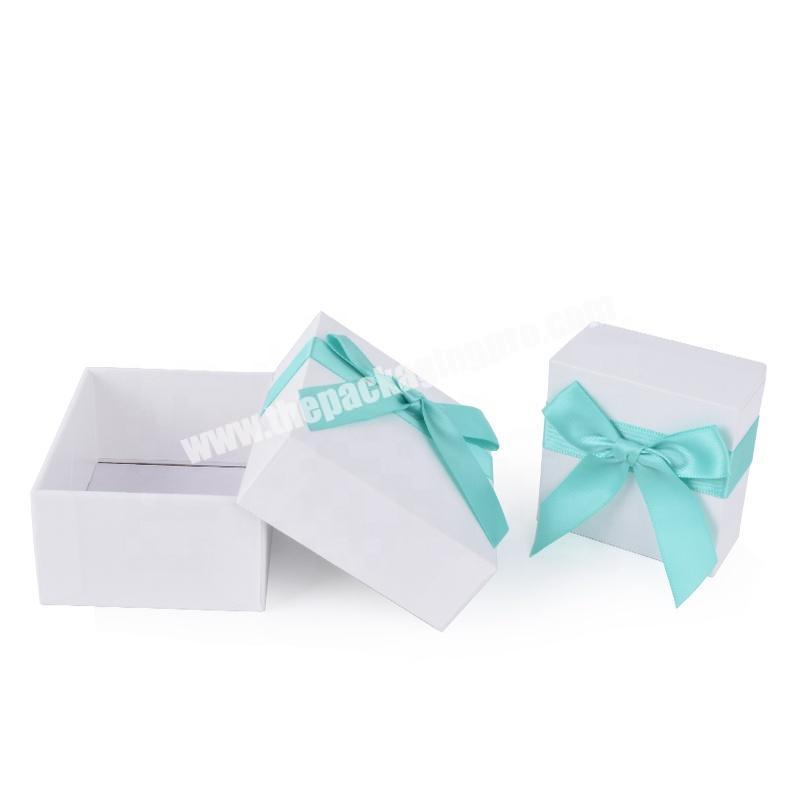 mini green ribbon with butterfly folding cover cardboard gift jewelry packaging  box