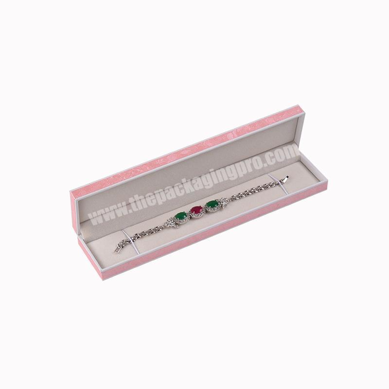 2019 special pink high quality cheap price bracelet jewelry packaging folding box for girls