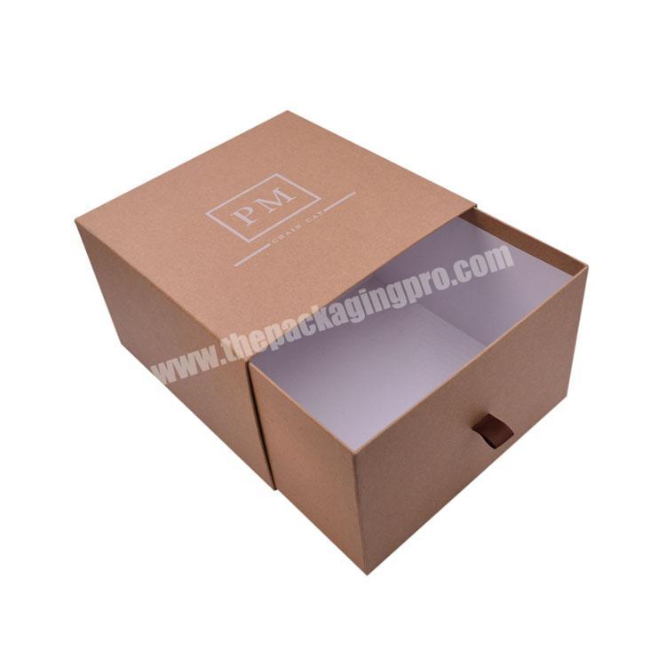 Custom logo cardboard sliding drawer box storage gift box